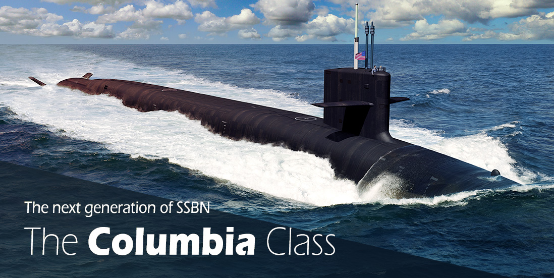 海上哥伦比亚级潜艇的艺术渲染。照片由美国海军提供